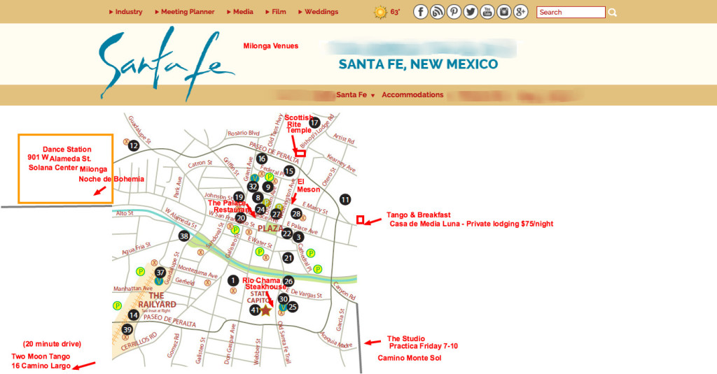 Santa Fe Milonga Map